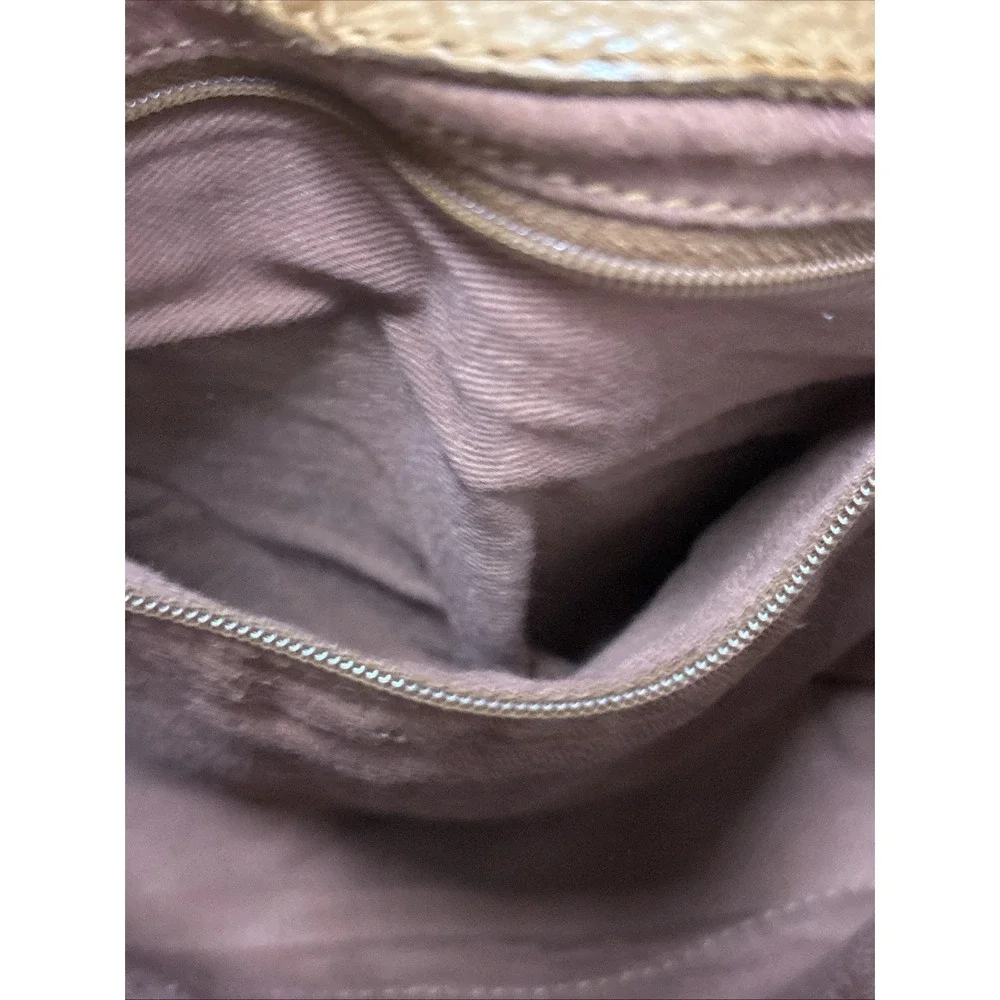 Woman's Woven Butter‎ Soft Brown Leather Crossbody Bag